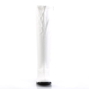 GOGO-300WC Funtasma 3" Heel White Wide Width Knee High Boots