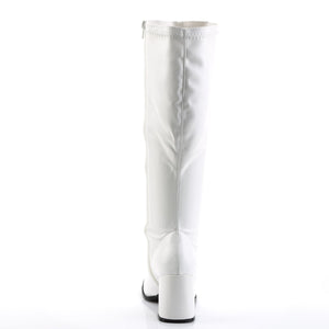 GOGO-300WC Funtasma 3" Heel White Wide Width Knee High Boots