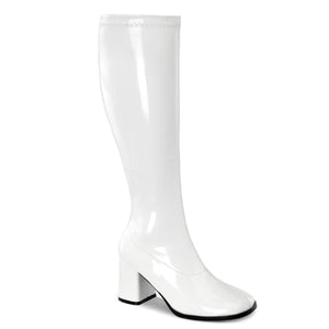 GOGO-300WC Funtasma 3" Heel White Wide Width Knee High Boots