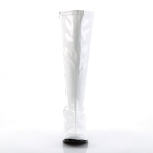 GOGO-300X Funtasma 3" White Patent Wide Width Knee High Boot