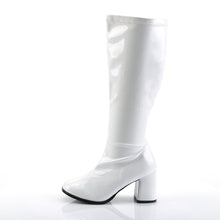 Load image into Gallery viewer, GOGO-300X Funtasma 3&quot; White Patent Wide Width Knee High Boot