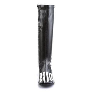 GOGO-300XRAY Retro 3" Heel Black Stretch Matt Women Boots