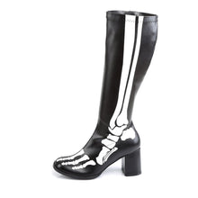 Load image into Gallery viewer, GOGO-300XRAY Retro 3&quot; Heel Black Stretch Matt Women Boots