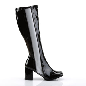 GOGO-303 Funtasma 3" Heel Black Stretch Patent Women's Boots