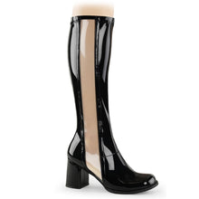 Load image into Gallery viewer, GOGO-303 Funtasma 3&quot; Heel Black Stretch Patent Women&#39;s Boots