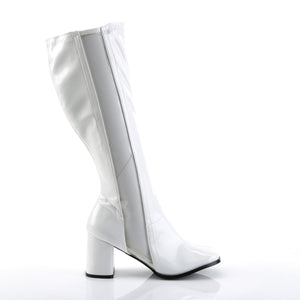 GOGO-303 Funtasma 3 Inch Heel White Patent Women's Boots