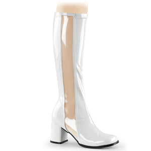 GOGO-303 Funtasma 3 Inch Heel White Patent Women's Boots