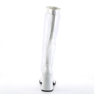 GOGO-307 Funtasma 3 Inch Heel White Patent Women's Boots