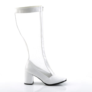 GOGO-307 Funtasma 3 Inch Heel White Patent Women's Boots