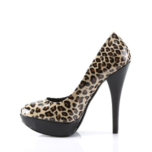 HARLOW-01 Pin Up Couture 5" Heel Tan (Cheetah Print) Shoes