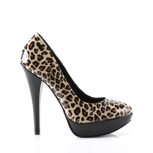 HARLOW-01 Pin Up Couture 5" Heel Tan (Cheetah Print) Shoes