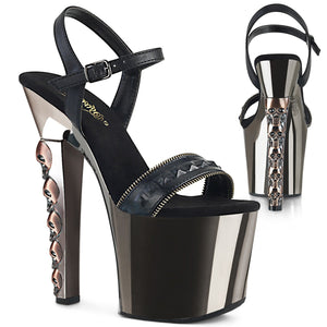 HEX-712 Pleaser 7 Inch Heel Black Pole Dancing Platforms