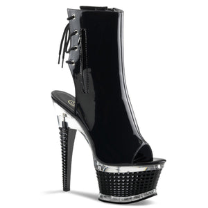 ILLUSION-1018 6.5" Heel Black Patent Pole Dancing Platforms