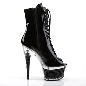 ILLUSION-1021 6.5" Heel Black Patent Pole Dancing Platforms