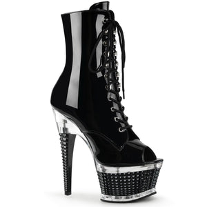 ILLUSION-1021 6.5" Heel Black Patent Pole Dancing Platforms