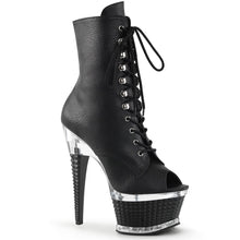 Load image into Gallery viewer, ILLUSION-1021 Pleaser 6.5 Inch Heel Black Pole Dance Shoes