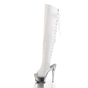 ILLUSION-3019 Pleaser 6.5 Inch Heel White Pole Dance Shoes