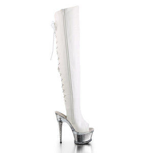 ILLUSION-3019 Pleaser 6.5 Inch Heel White Pole Dance Shoes