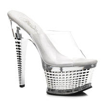 Load image into Gallery viewer, ILLUSION-651 6.5&quot; Heel Clear Silver Chrome Strippers Shoes