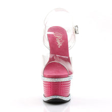 Load image into Gallery viewer, ILLUSION-658RS 6.5&quot; Heel Clear Hot Pink Pole Dance Platforms