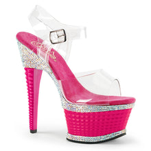 Load image into Gallery viewer, ILLUSION-658RS 6.5&quot; Heel Clear Hot Pink Pole Dance Platforms