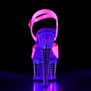 ILLUSION-659UV 6.5" Heel Neon Hot Pink Pole Dancer Platforms