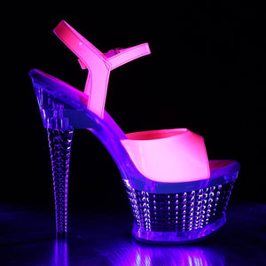 ILLUSION-659UV 6.5" Heel Neon Hot Pink Pole Dancer Platforms