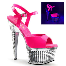 Load image into Gallery viewer, ILLUSION-659UV 6.5&quot; Heel Neon Hot Pink Pole Dancer Platforms