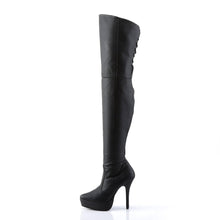 Load image into Gallery viewer, INDULGE-3011 Devious 5&quot; Heel Black Leather Sexy Thigh Boots