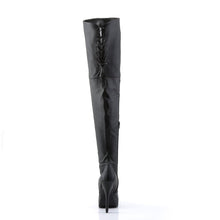 Load image into Gallery viewer, INDULGE-3011 Devious 5&quot; Heel Black Leather Sexy Thigh Boots