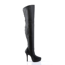 Load image into Gallery viewer, INDULGE-3011 Devious 5&quot; Heel Black Leather Sexy Thigh Boots