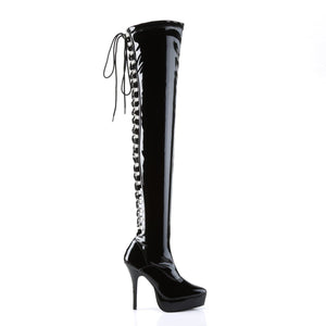 INDULGE-3063 Devious Fetish Footwear 5 Inch Heel Thigh Boots