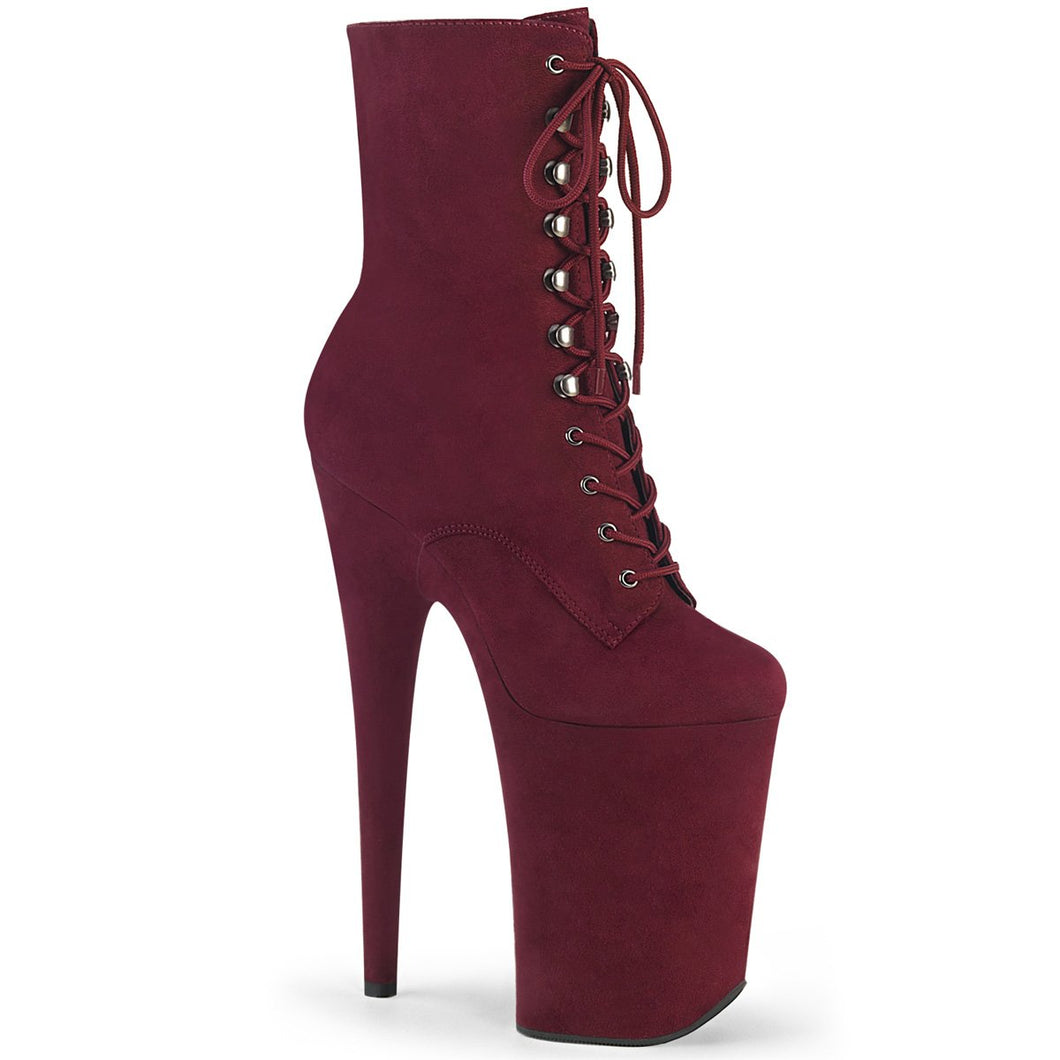 INFINITY-1020FS 9 Inch Heel Burgundy Pole Dancing Platforms