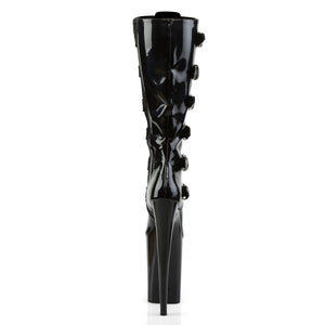 INFINITY-2049 9" Heel Black Patent Pole Dancing Platforms