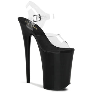 INFINITY-908 9" Heel Clear and Black Pole Dancing Platforms