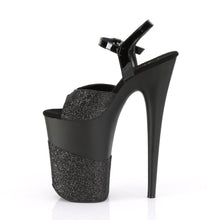 Load image into Gallery viewer, INFINITY-909-2G 9&quot; Heel Black Glitter Pole Dancing Platforms