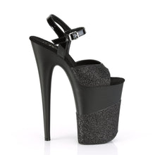 Load image into Gallery viewer, INFINITY-909-2G 9&quot; Heel Black Glitter Pole Dancing Platforms