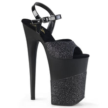 Load image into Gallery viewer, INFINITY-909-2G 9&quot; Heel Black Glitter Pole Dancing Platforms