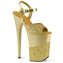 Load image into Gallery viewer, INFINITY-909-2G 9&quot; Heel Gold Glitter Pole Dancing Platforms