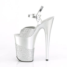 Load image into Gallery viewer, INFINITY-909-2G 9&quot; Heel Silver Glitter Pole Dancer Platforms