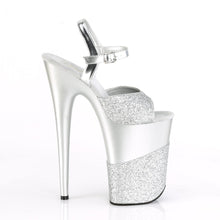 Load image into Gallery viewer, INFINITY-909-2G 9&quot; Heel Silver Glitter Pole Dancer Platforms