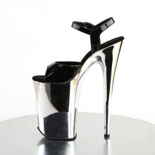 Load image into Gallery viewer, INFINITY-909 9&quot; Heel BlackSilver Chrome Pole Dancing Shoes