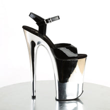 Load image into Gallery viewer, INFINITY-909 9&quot; Heel BlackSilver Chrome Pole Dancing Shoes