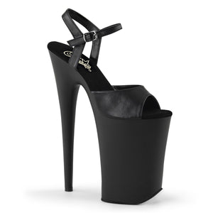 INFINITY-909 Pleaser 9 Inch Heel Black Pole Dancer Platforms