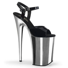 Load image into Gallery viewer, INFINITY-909 9&quot; Heel BlackSilver Chrome Pole Dancing Shoes