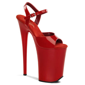 INFINITY-909 Pleaser 9 Inch Heel Red Pole Dancing Platforms