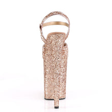 Load image into Gallery viewer, INFINITY-910LG 9&quot; Heel Rose Gold Glitter Pole Dancer Shoes