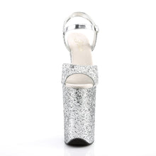 Load image into Gallery viewer, INFINITY-910LG 9&quot; Heel Silver Glitter Pole Dancing Platforms