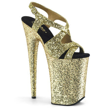 Load image into Gallery viewer, INFINITY-930LG 9&quot; Heel Gold Glitter Pole Dancing Platforms