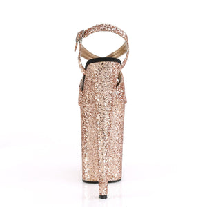 INFINITY-930LG 9" Heel Rose Gold Glitter Pole Dancer Shoes